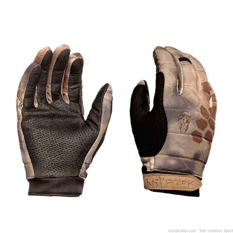 Kryptek Gunslinger Glove L Highlander Camo Large leather hunting tactical-img-0