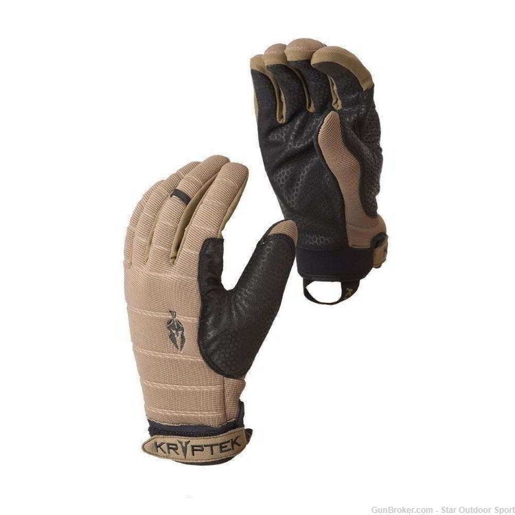 Kryptek Gunslinger Glove L Tan Large leather hunting tactical beige fde-img-0
