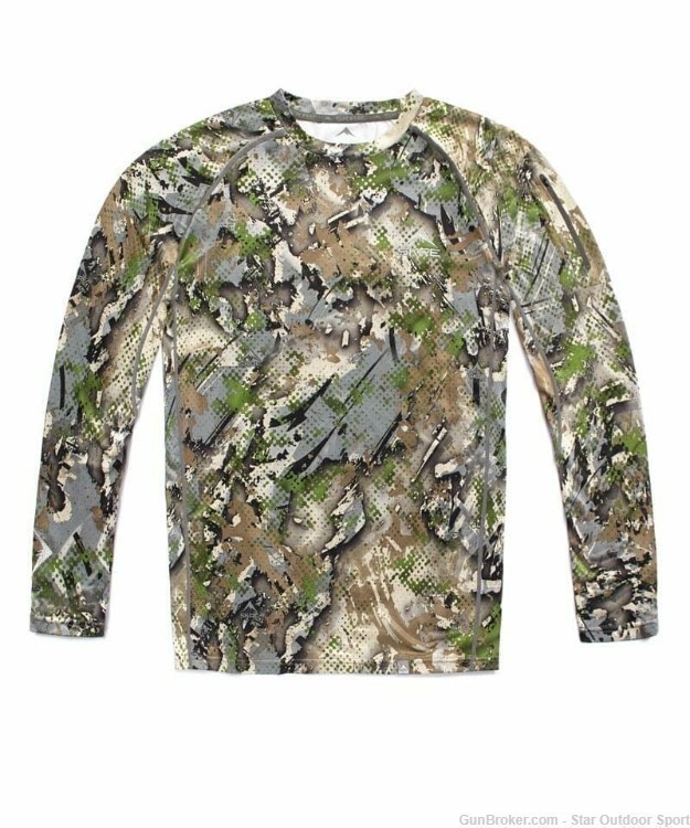Skre Wasatch Crew Top Summit Camo Large hunting wicking shirt-img-0