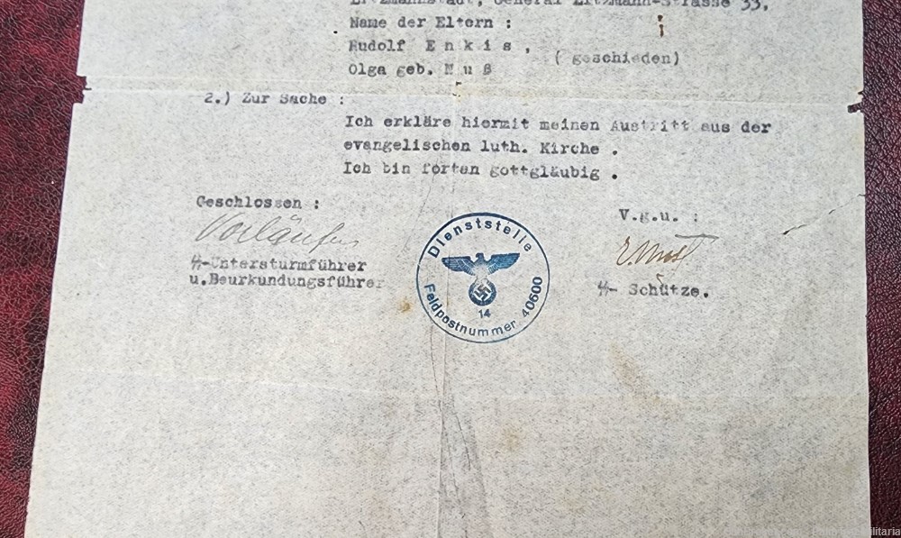 RARE WW2 WWII German NSDAP Third Reich SS Schutze soldiers document 1941-img-2