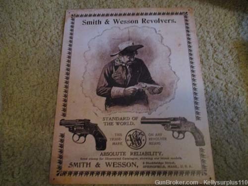 S & W Standard Of The World Tin Sign-img-0