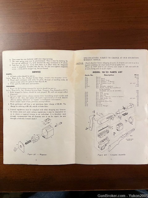 Vintage Ruger Mark II Automatic Pistol & 10/22 Carbine Instruction Manuals-img-8