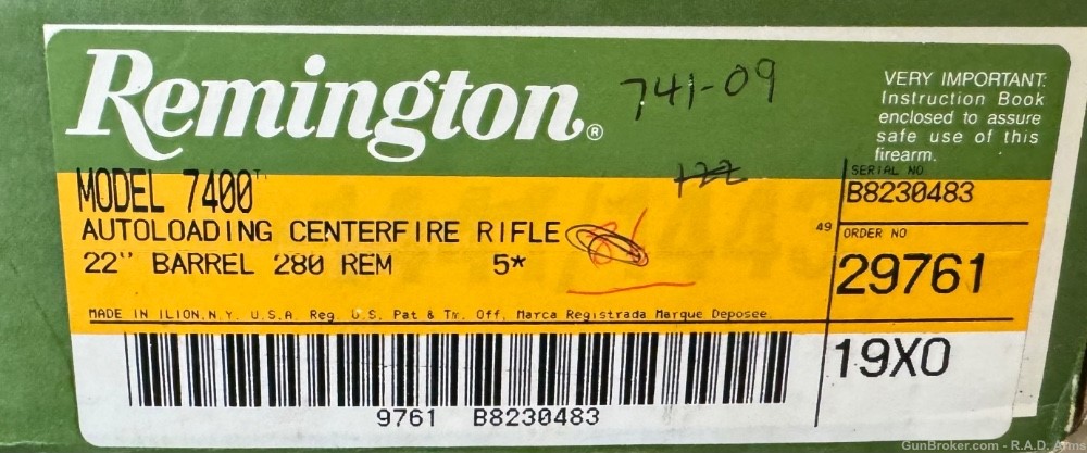 ULTRA RARE Remington 7400 *.280 Remington* 22” LNIB Collector Grade-img-3