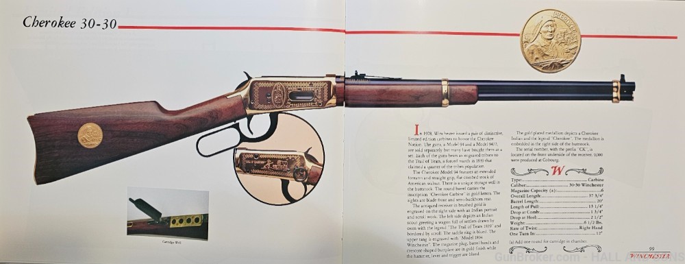 Winchester 94 * CHEROKEE * COMMEMORATIVE 30-30 BORN 1978 ENGRAVED -img-55