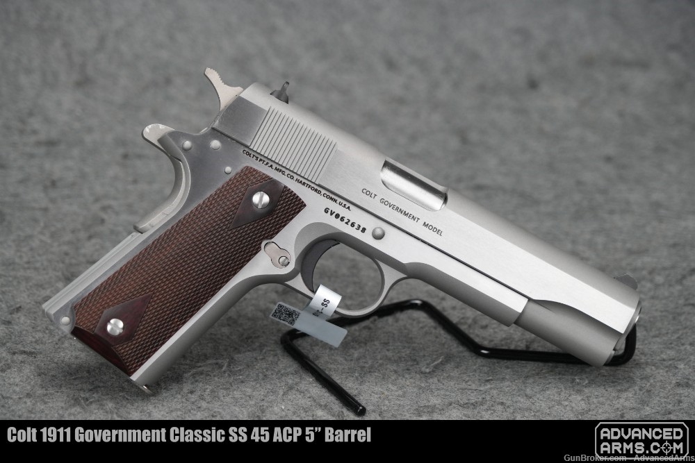 Colt 1911 Government Classic SS 45 ACP 5” Barrel-img-1