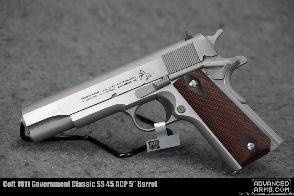 Colt 1911 Government Classic SS 45 ACP 5” Barrel-img-0