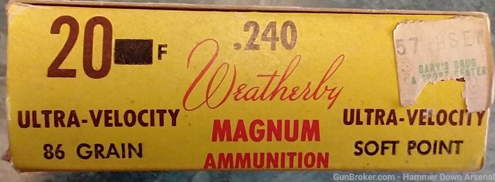 Weatherby  .240 Weatherby Magnum 86 Grain-img-0
