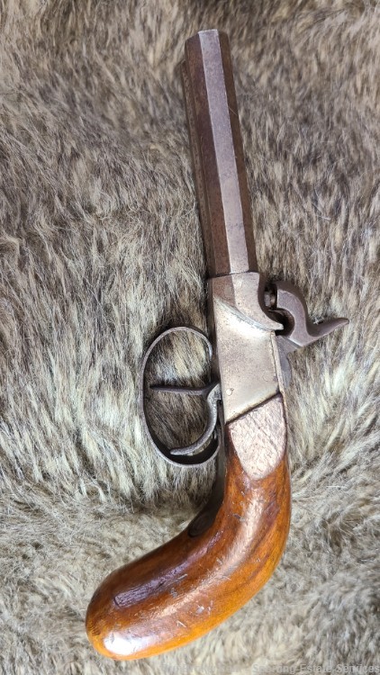 Double Barrel Percussion Pistol - .38 Caliber - Side-by-Side - Circa 1840 -img-1