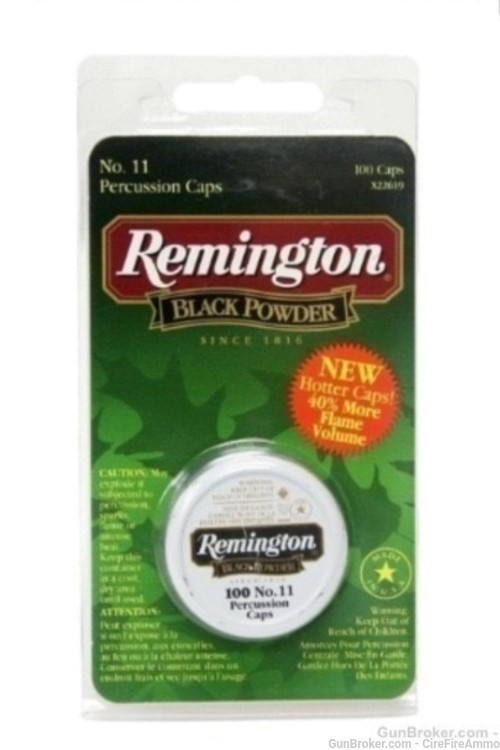 Remington no. 11 Percussion Caps #11 (100 Count) black powder muzzleloading-img-0