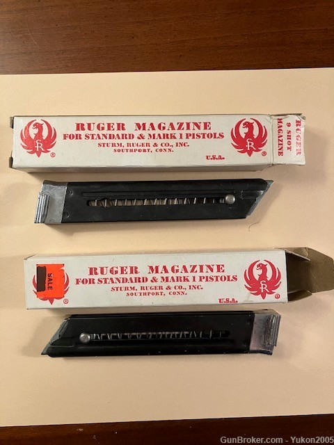 New In Box, Ruger 22 LR Magazines for Standard & Mark I Pistols-img-0