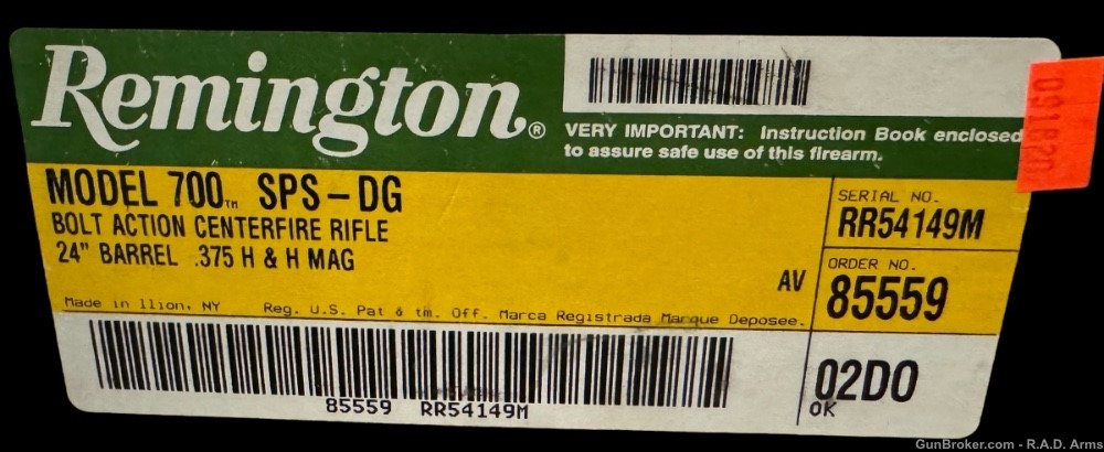 ULTRA RARE 1 of 500 Remington 700 DANGEROUS GAME .375 H&H Magnum 24” LNIB-img-11