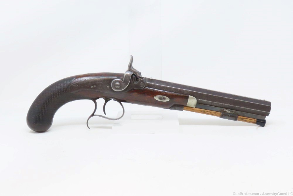 Antique GRIFFITHS Belt Pistol ENGRAVED LONDON English .62 Caliber-img-1