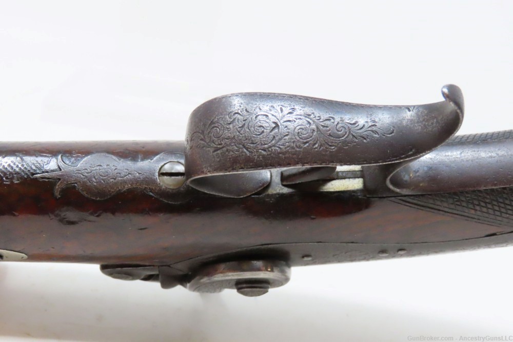 Antique GRIFFITHS Belt Pistol ENGRAVED LONDON English .62 Caliber-img-11