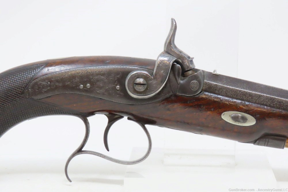 Antique GRIFFITHS Belt Pistol ENGRAVED LONDON English .62 Caliber-img-3