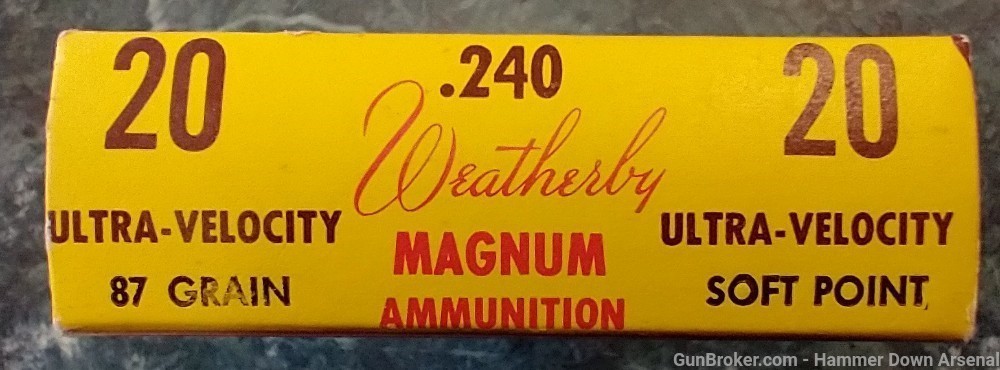 Weatherby .240 Weatherby Magnum 87 grain-img-0
