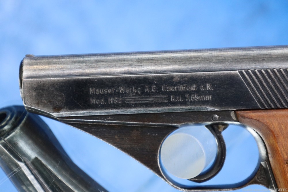 EARLY POST WAR FRENCH PRODUCTION MAUSER HSC 32 ACP PISTOL WITH WOOD GRIPS-img-7