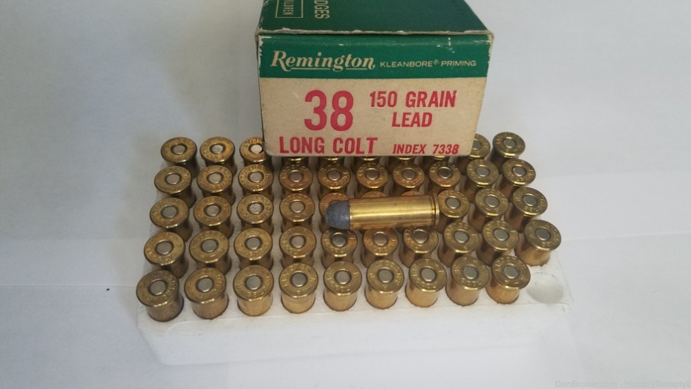 Full Box 50 Rounds Remington 38 long Colt 38LC 150 Grain Index No 7338-img-0