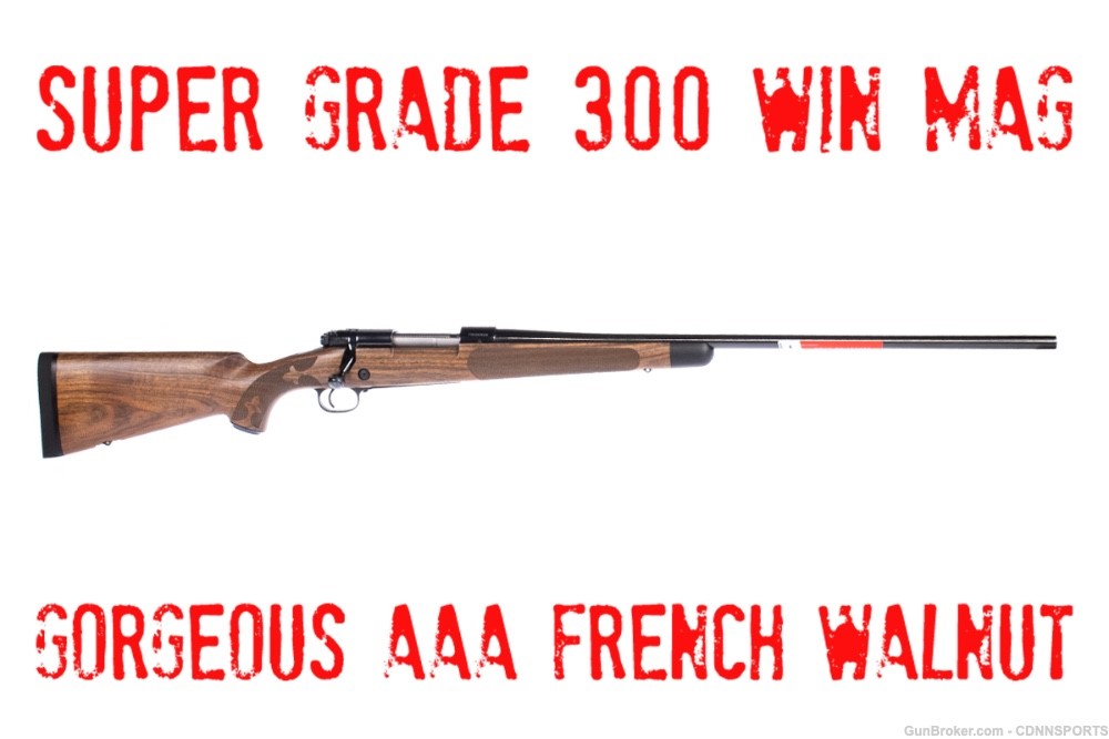Winchester Model 70 SUPER GRADE FRENCH AAA WALNUT 26" .300 Win Mag-img-0