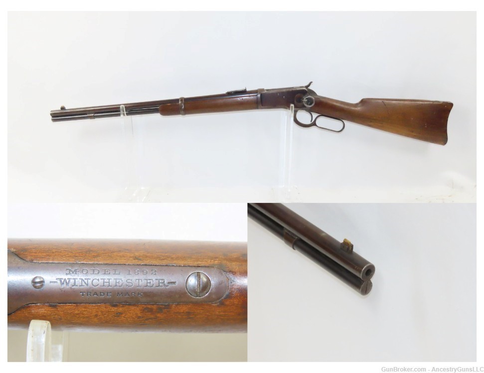 c1906 WINCHESTER 1892 Lever Action .25-20 SADDLE RING CARBINE Browning  C&R-img-0