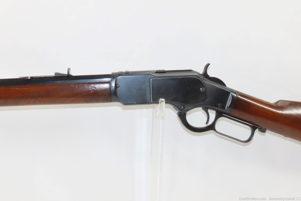 1884 Antique WINCHESTER 1873 .22 Short Rifle Octagonal Barrel Crescent Butt-img-7