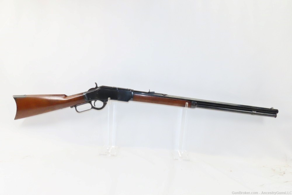 1884 Antique WINCHESTER 1873 .22 Short Rifle Octagonal Barrel Crescent Butt-img-19