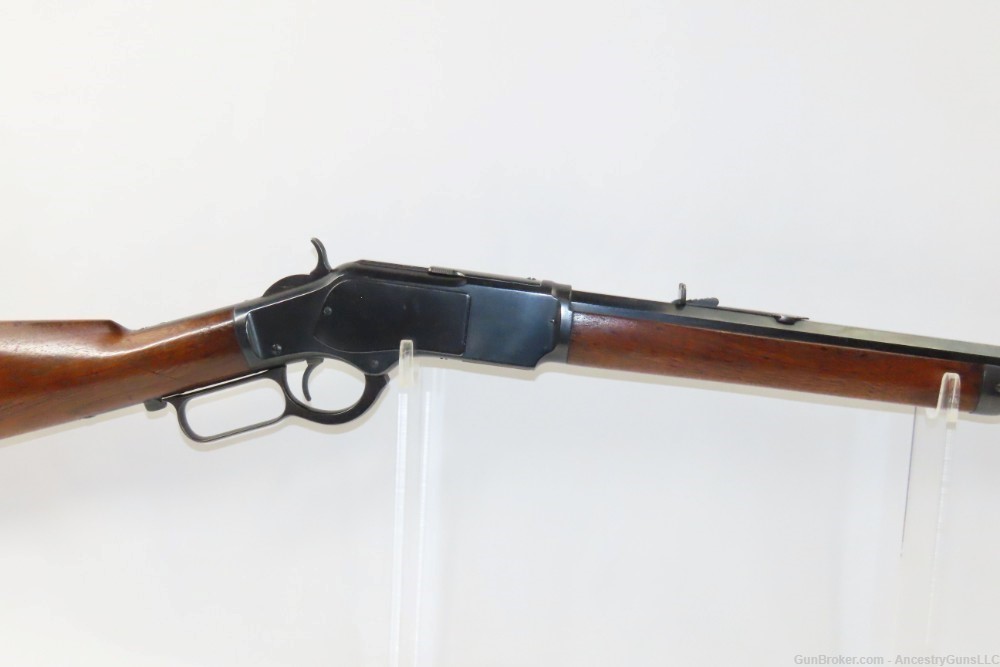 1884 Antique WINCHESTER 1873 .22 Short Rifle Octagonal Barrel Crescent Butt-img-21