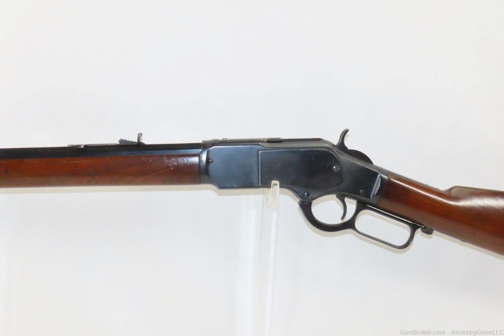 1884 Antique WINCHESTER 1873 .22 Short Rifle Octagonal Barrel Crescent Butt-img-3