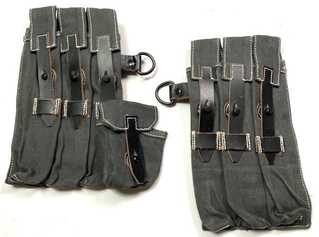 WWII GERMAN MP40 MP38 AMMO POUCHES-GREY-img-0