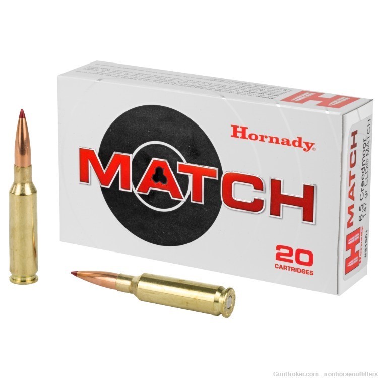Hornady Match Ammunition 6.5 Creedmoor 147 Grain ELDM 20 Rounds-img-0