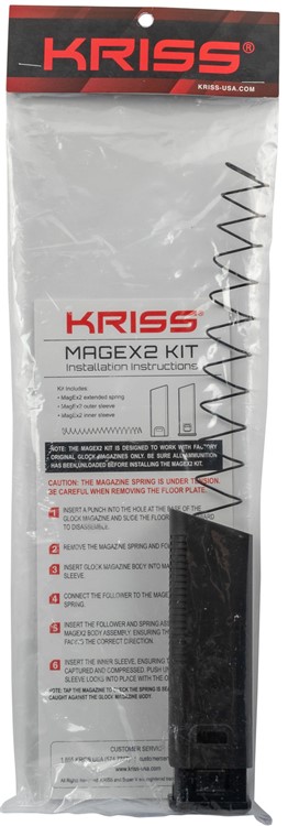 Kriss USA Mag-Ex2 Extension Kit 45 ACP Glock 21 Gen3-5 13rd Magazines-img-0