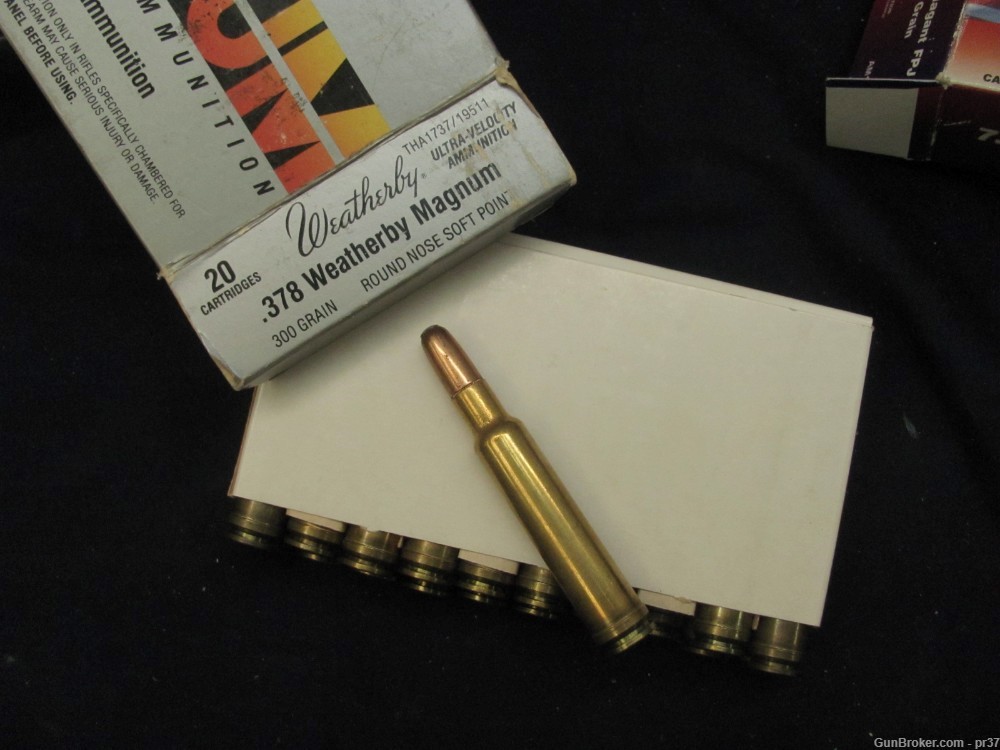 Factory 378 Weatherby Magnum Ammunition - 300 GR - Probably Hurts -  A Lot -img-2
