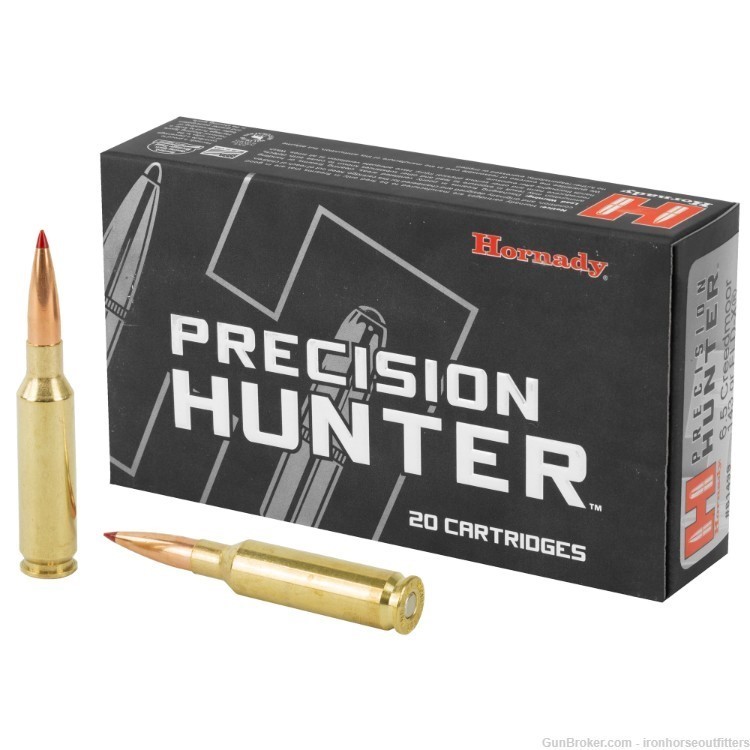 Hornady Precision Hunter Ammunition 6.5 Creedmoor 143 Grain EDLX 20 Rounds-img-0