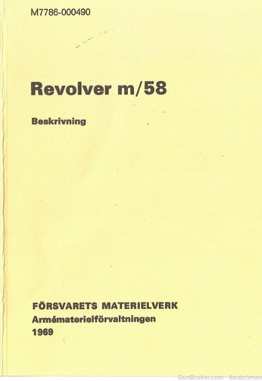 Swedish Pamphlet / Manual S&W Airweight Model 12  m/58-img-0