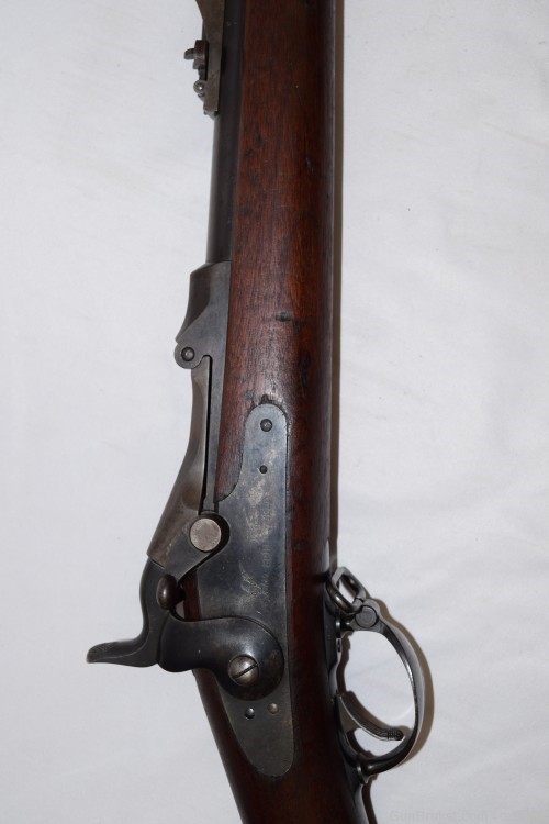 Springfield 1873 MFG in 1884, 45-70, 32" bbl, Bayonet & Scabbard, Good.-img-1
