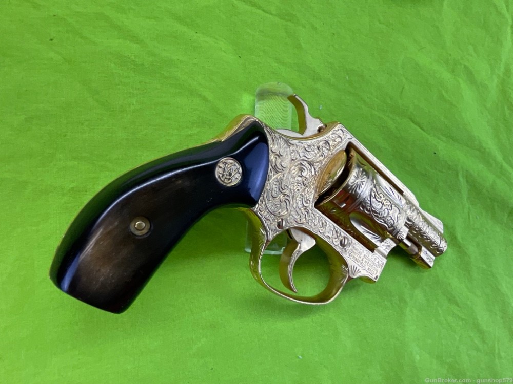 FULLY FLANNERY ENGRAVED 24K GOLD SMITH & WESSON 36 38 SPL 36-7 UNFIRED S&W-img-22