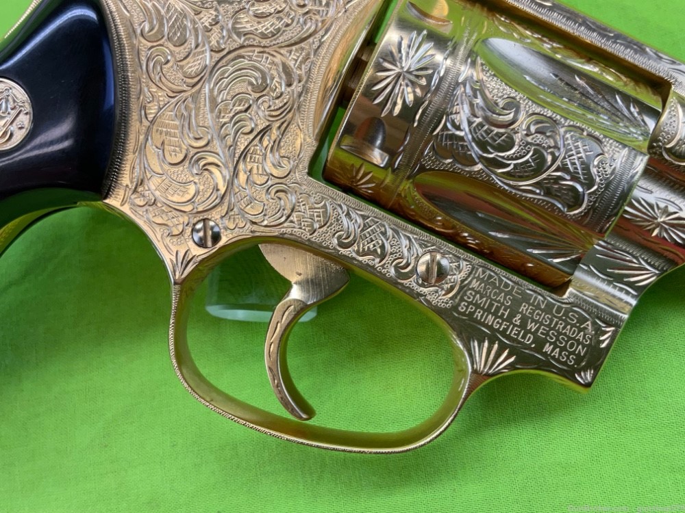 FULLY FLANNERY ENGRAVED 24K GOLD SMITH & WESSON 36 38 SPL 36-7 UNFIRED S&W-img-28