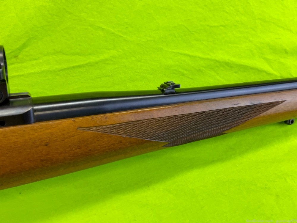 Ruger M77 Flat Bolt Tang Safety 22 Inch Barrel With Sights MFG 1971 350 REM-img-6