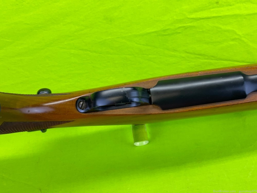 Ruger M77 Flat Bolt Tang Safety 22 Inch Barrel With Sights MFG 1971 350 REM-img-15