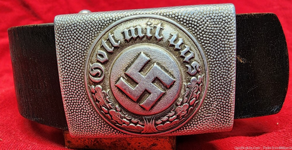 WW2 WWII German NSDAP Third Reich Police officers belt & buckle Polizei-img-1
