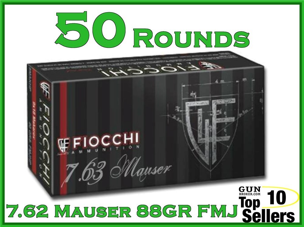 Fiocchi Classic 7.63 Mauser 88GR FMJ 763A 50CT-img-0