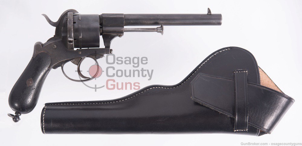 Lefaucheux M1858 Navy Model 12mm Civil War Era Pinfire Revolver - Used-img-1