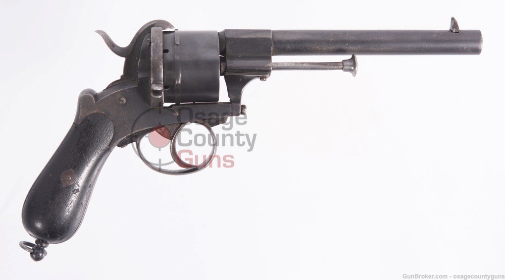 Lefaucheux M1858 Navy Model 12mm Civil War Era Pinfire Revolver - Used-img-2