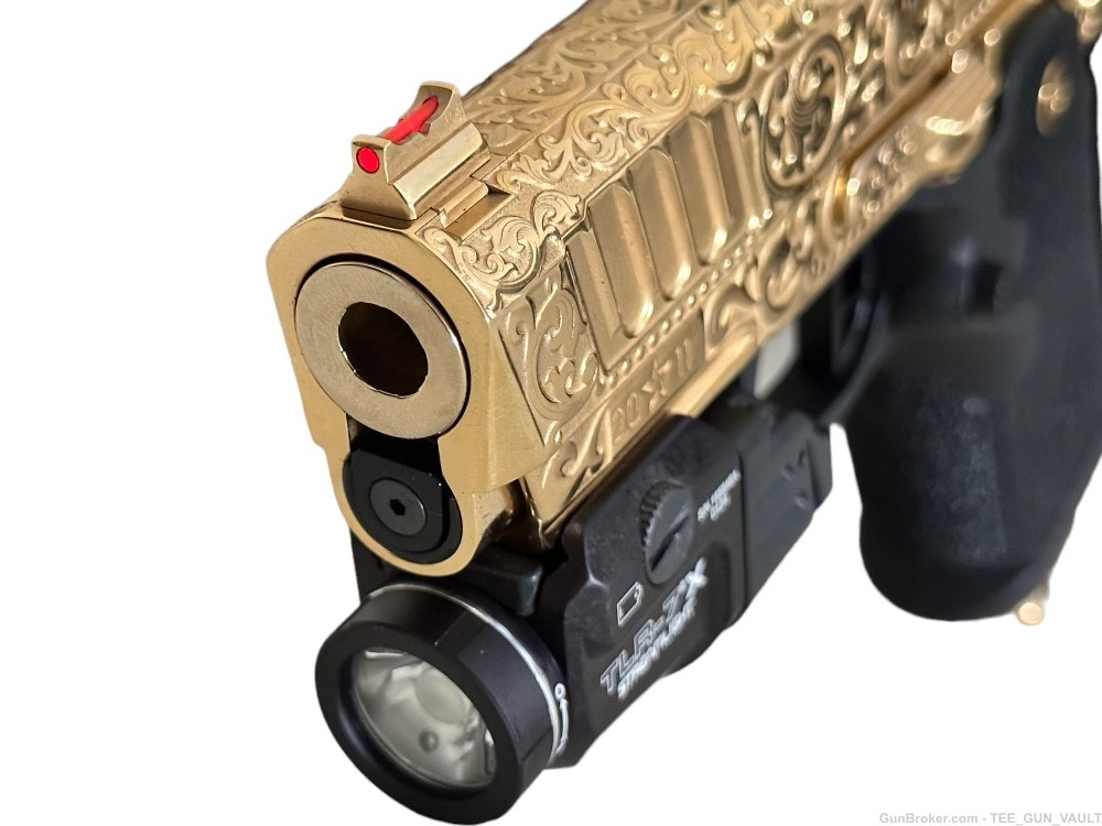 STACCATO CS 9mm FULLY ENGRAVED HIGH POLISHED AND 24k GOLD PLATED 1 OF 1-img-12