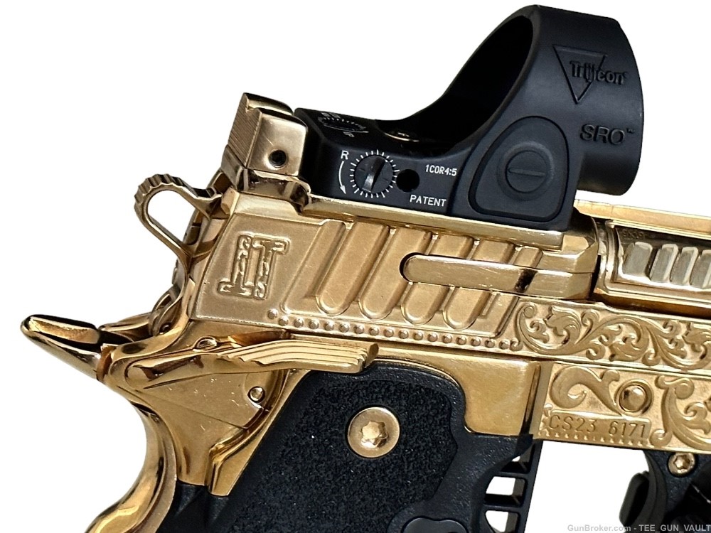 STACCATO CS 9mm FULLY ENGRAVED HIGH POLISHED AND 24k GOLD PLATED 1 OF 1-img-16