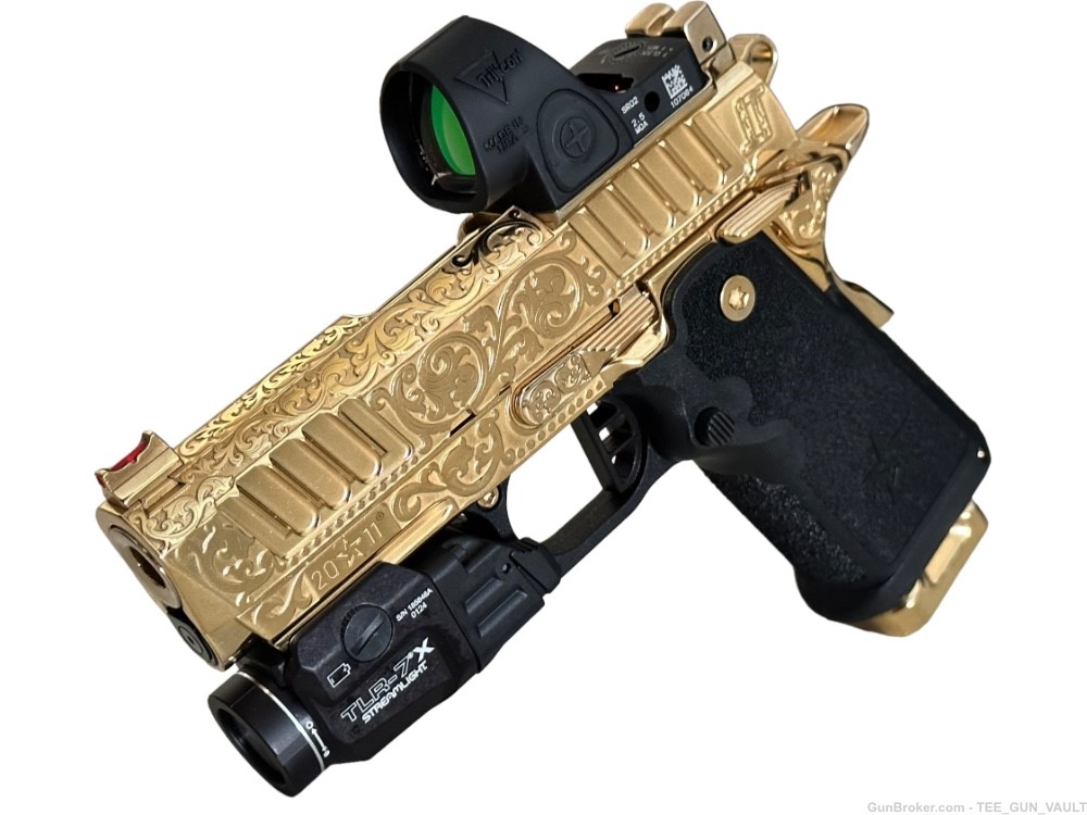 STACCATO CS 9mm FULLY ENGRAVED HIGH POLISHED AND 24k GOLD PLATED 1 OF 1-img-13