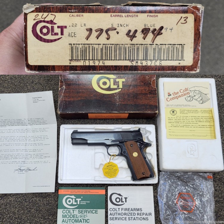 Colt 1981 Service Model ACE 1911 .22LR Pistol Original Box #01974-img-0