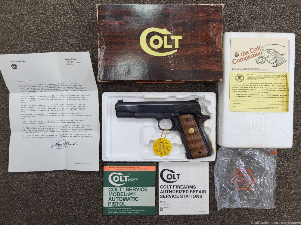Colt 1981 Service Model ACE 1911 .22LR Pistol Original Box #01974-img-4