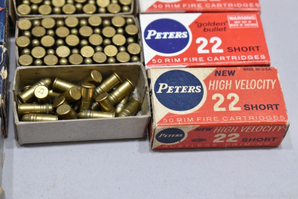 22 Boxes 1013 Rds Vintage Assorted Peters 22 S & LR Target Victor Filmcoat-img-11