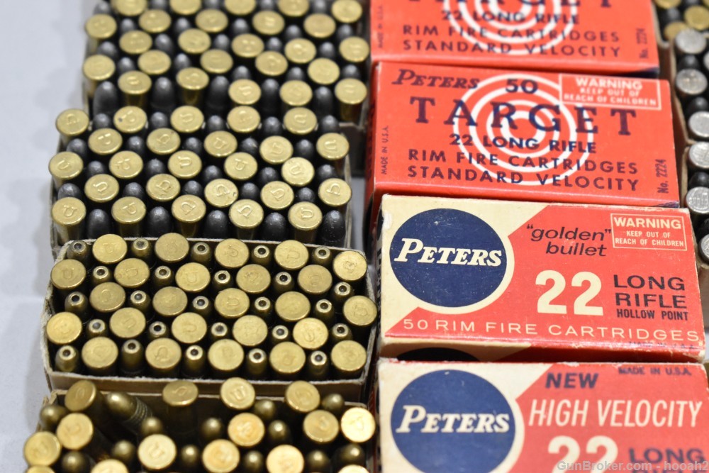 22 Boxes 1013 Rds Vintage Assorted Peters 22 S & LR Target Victor Filmcoat-img-2