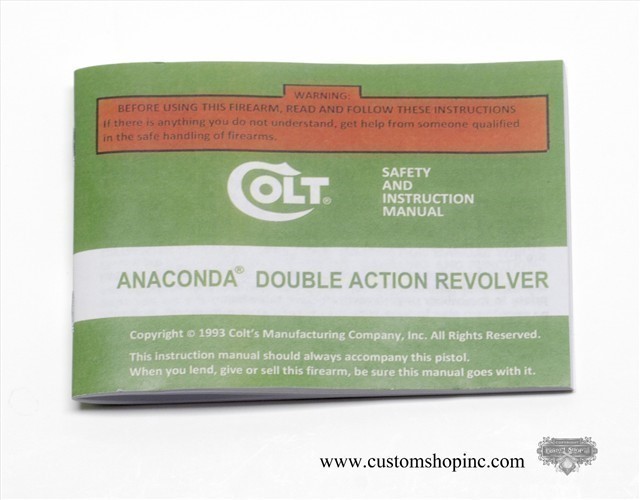 Colt Anaconda 1993 Factory Paperwork Packet-img-2